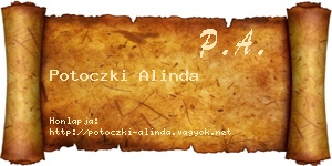 Potoczki Alinda névjegykártya